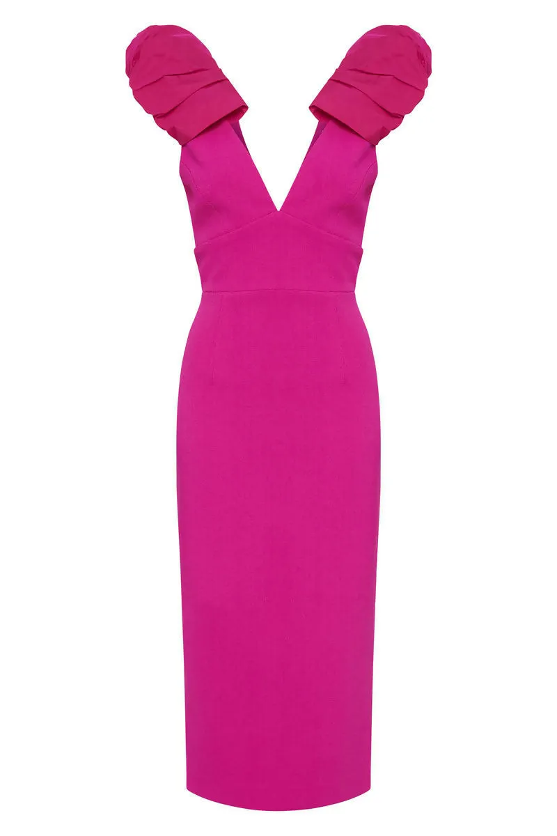 Rebecca Vallance Cupid's Bow Midi Dress