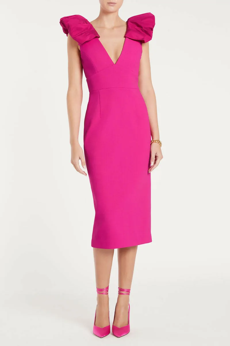 Rebecca Vallance Cupid's Bow Midi Dress