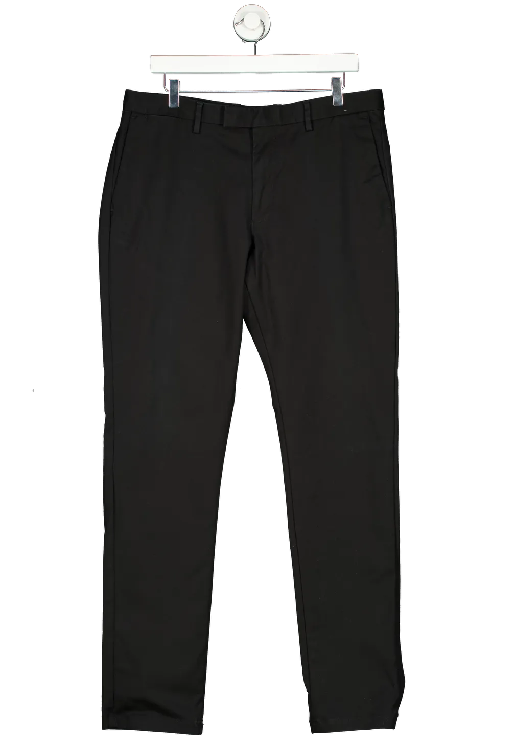 REISS Slim Fit Cotton Blend Chinos In Black W36