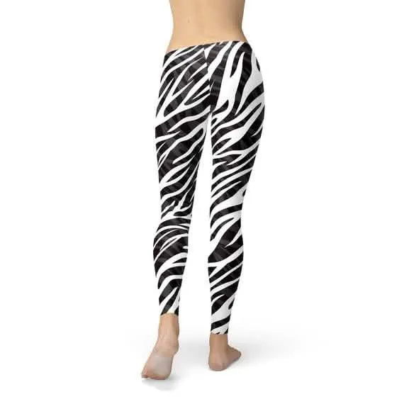 Sassy Zebra Print Leggings for Women