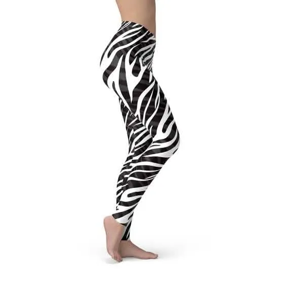 Sassy Zebra Print Leggings for Women