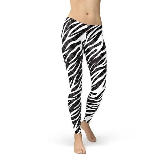 Sassy Zebra Print Leggings for Women