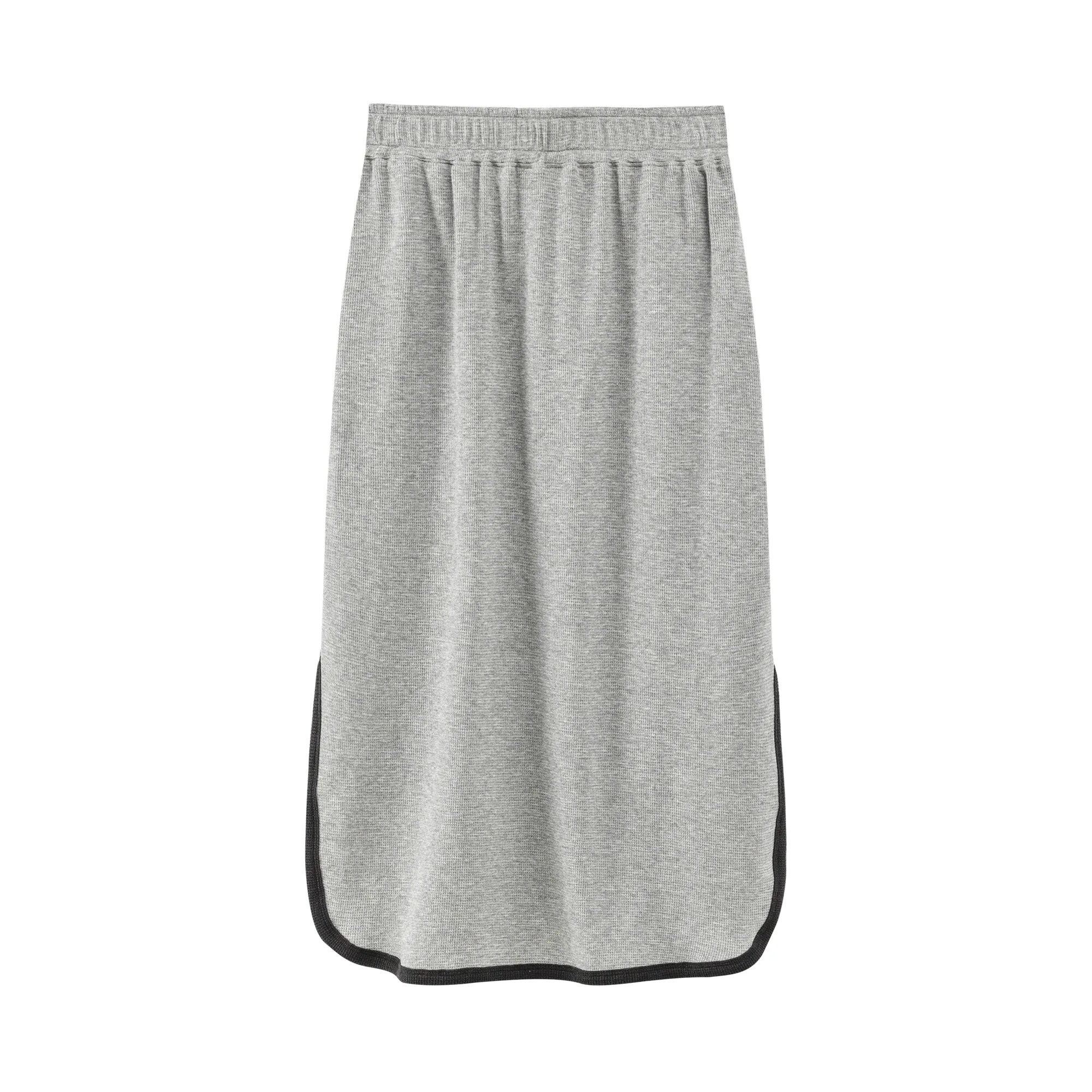 Side Slits Cotton Midi Skirt