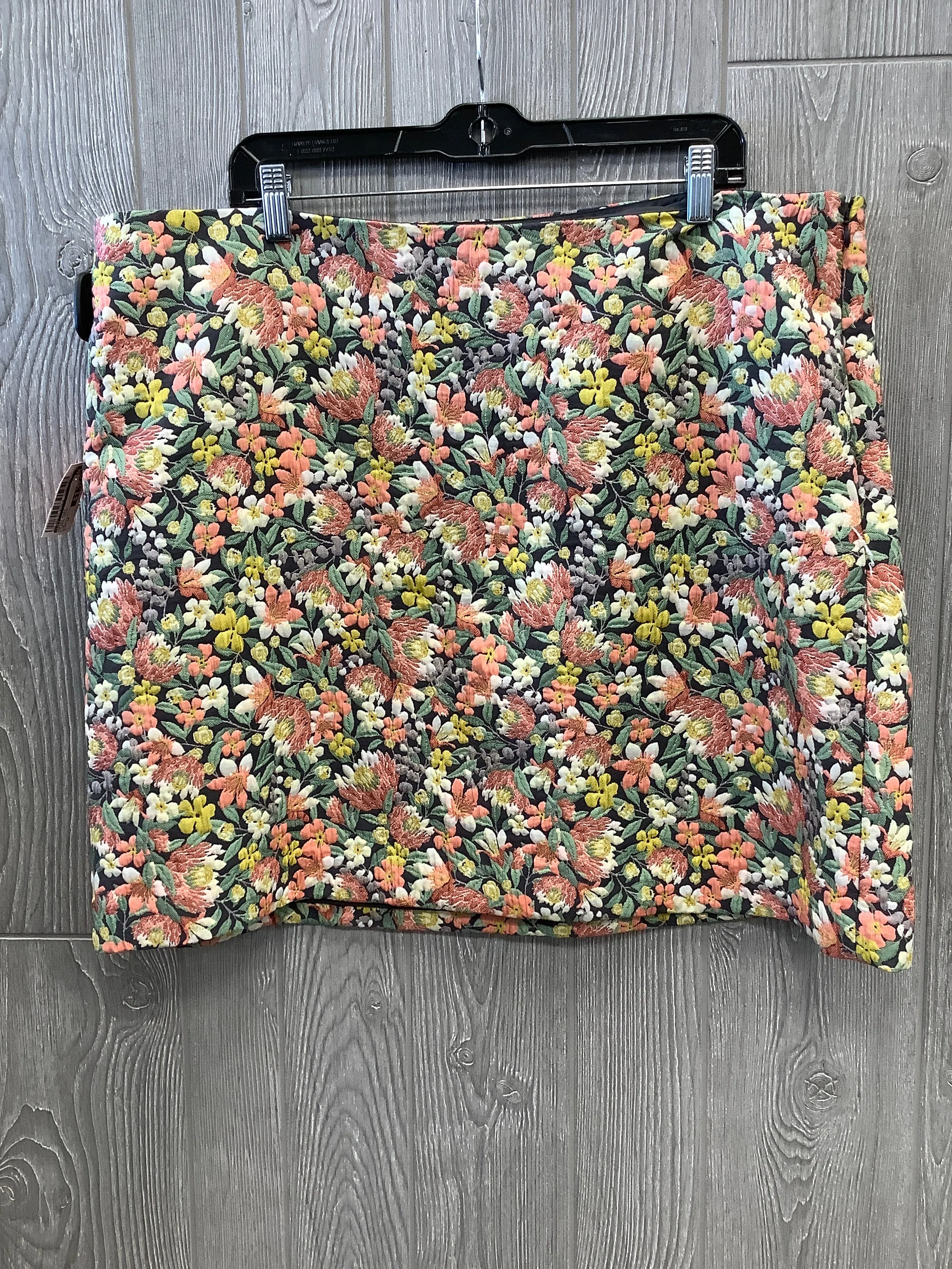 Skirt Midi By Loft In Floral Print, Size: 18