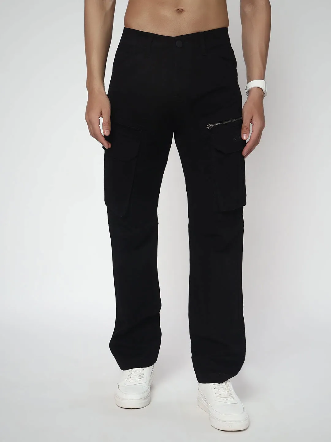 SLIM EIGHT POCKETS CARGO BLACK