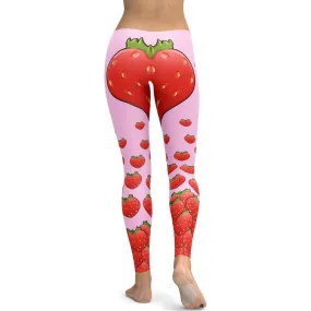 Strawberry Heart Shaped Leggings