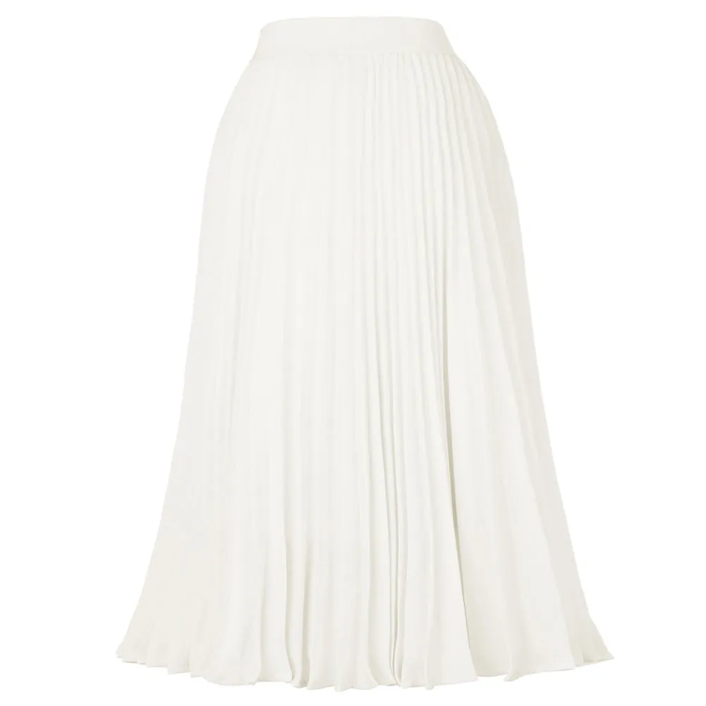 Stylish Fashion High Waist Pleated Swing A-Line Skirt