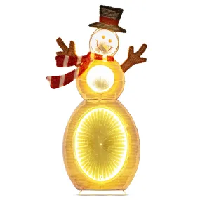 Tangkula Christmas Lighted Snowman, Indoor/Outdoor Christmas Decoration with 105 Built-in LED Lights