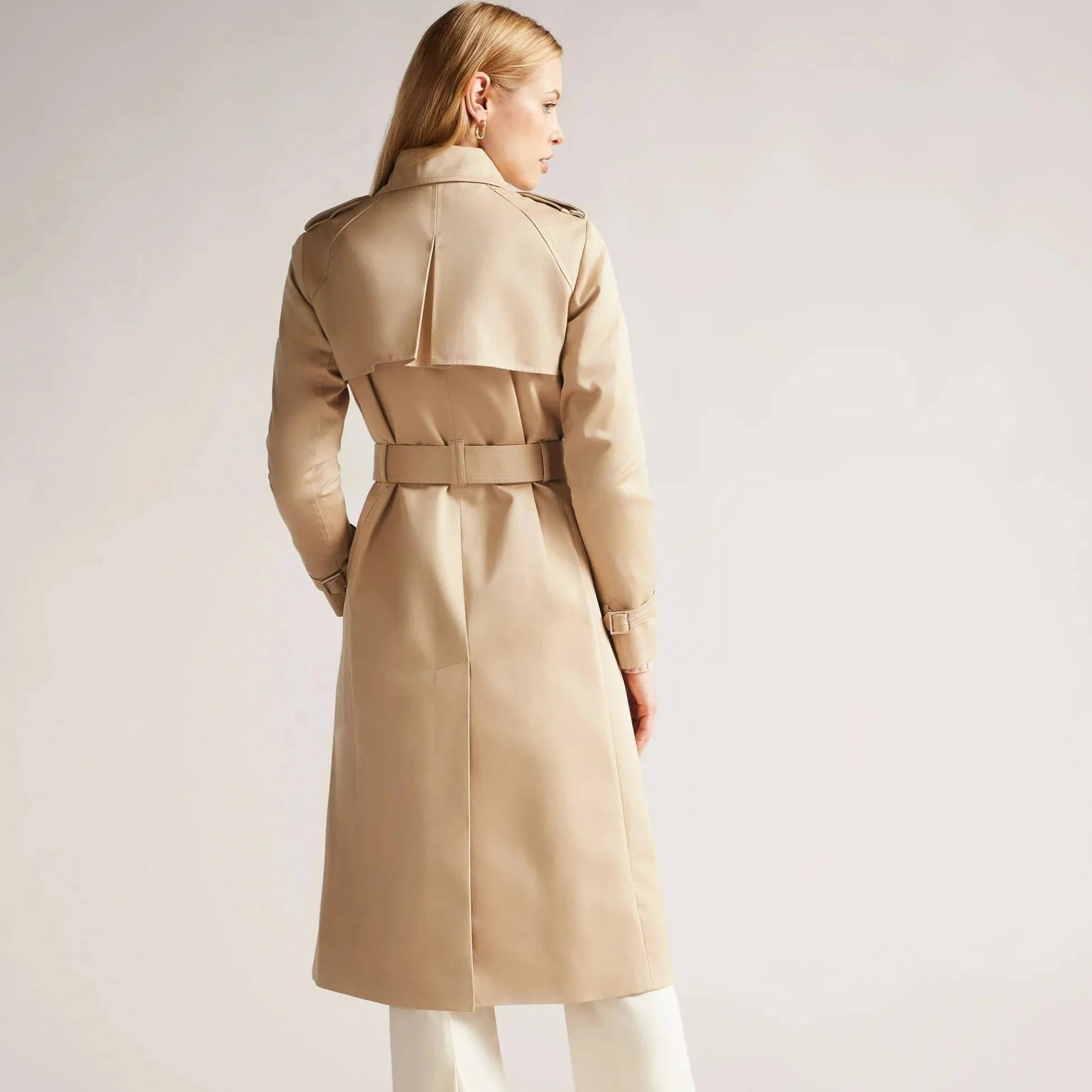 Ted Baker Robbii Lightweight Showerproof Trench Coat Beige