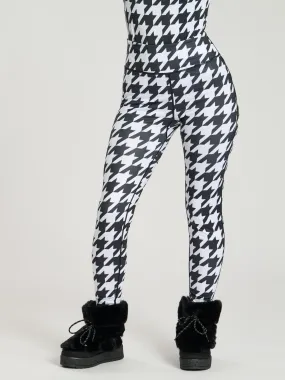 The 'Alpine' legging in monochrome houndstooth