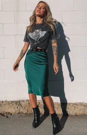 Trisha Midi Skirt Emerald