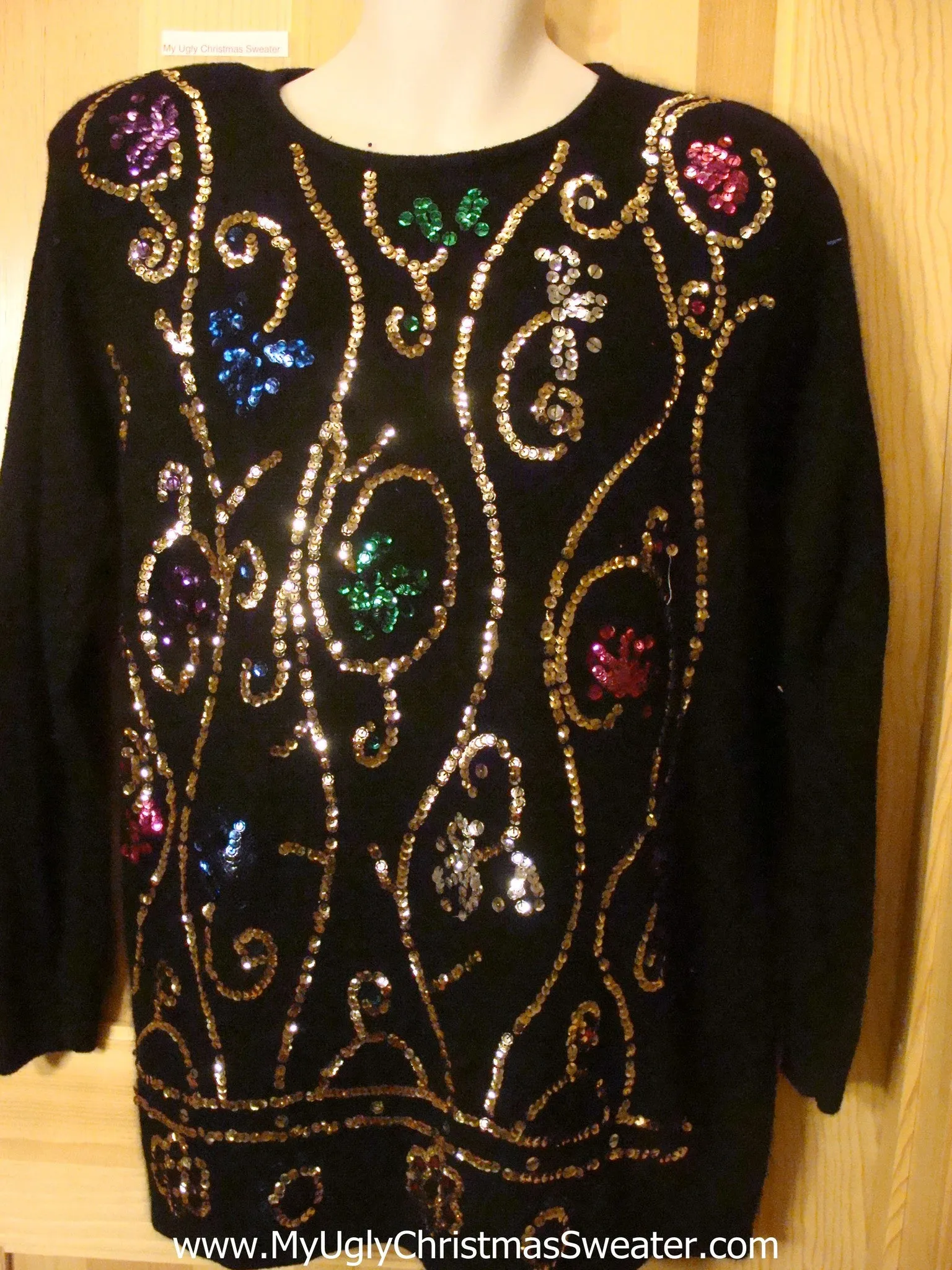 Ugly 80s Retro Blilng Pullover Sweater