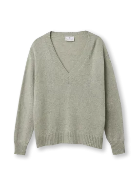 V-neck Sweater | grey