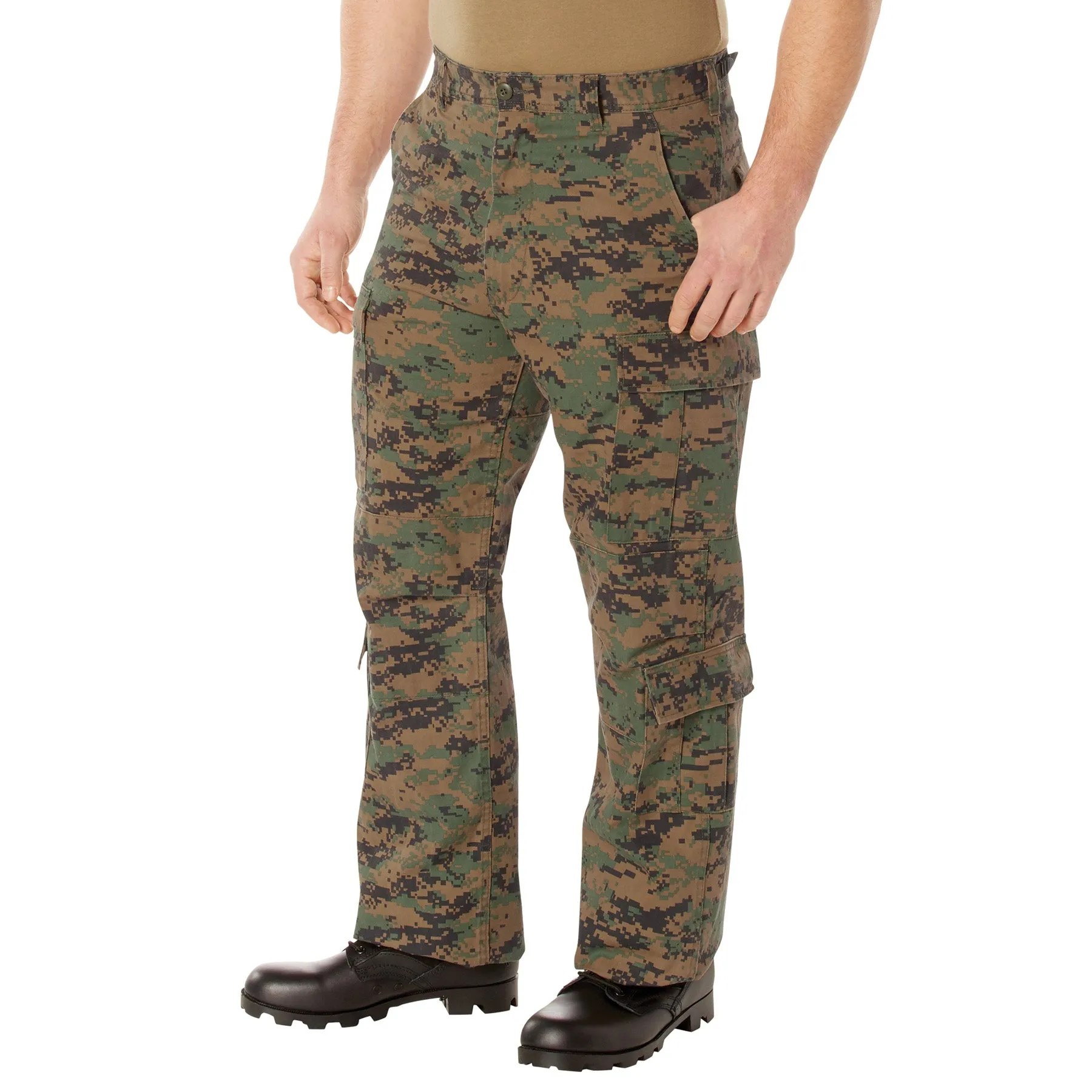 [Vintage Paratrooper] Digital Camo Cargo Fatigue BDU Pants