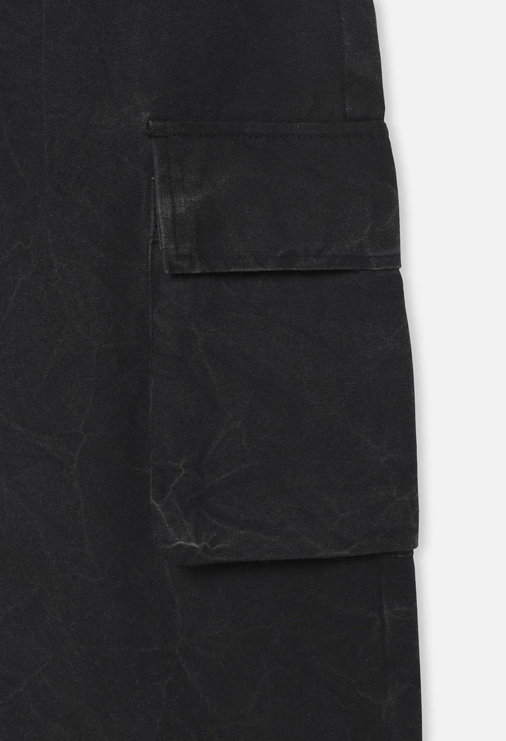 Washed Corpus Cargo Pants / Black