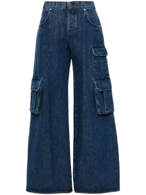 wide-leg cargo jeans