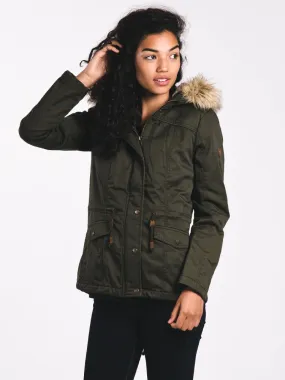 WOMENS KATE PARKA - PEAT OLIVE - CLEARANCE