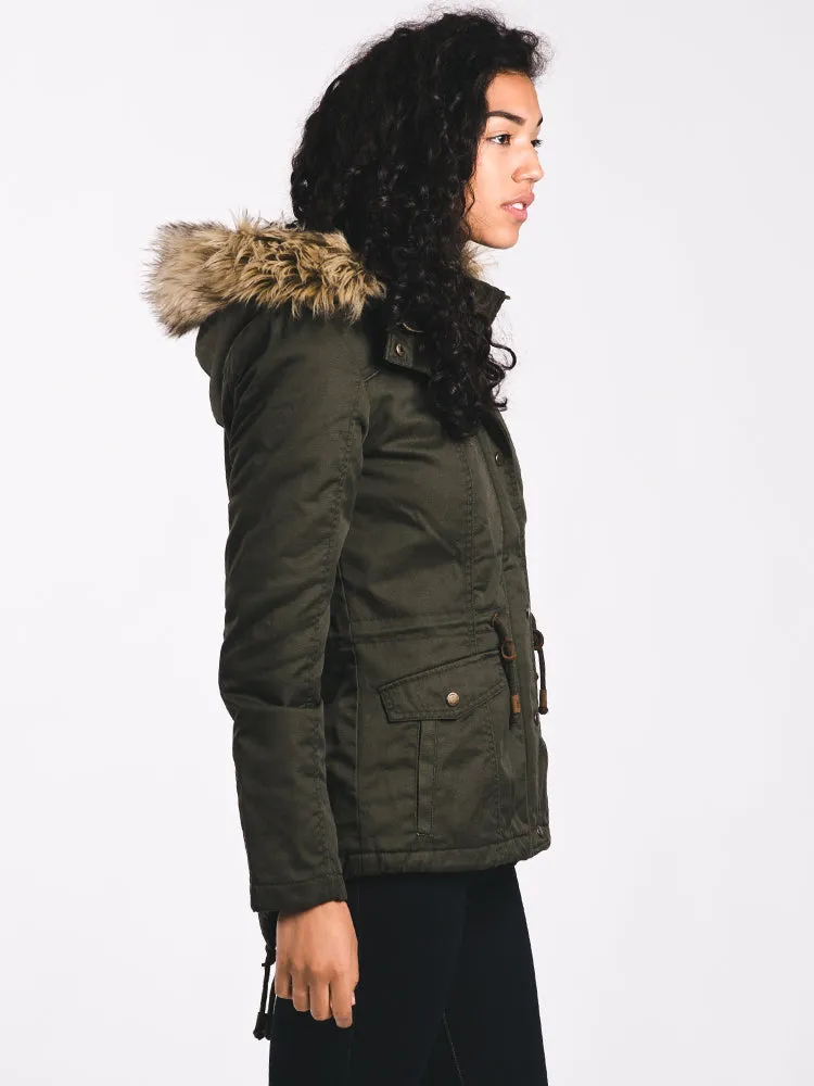 WOMENS KATE PARKA - PEAT OLIVE - CLEARANCE