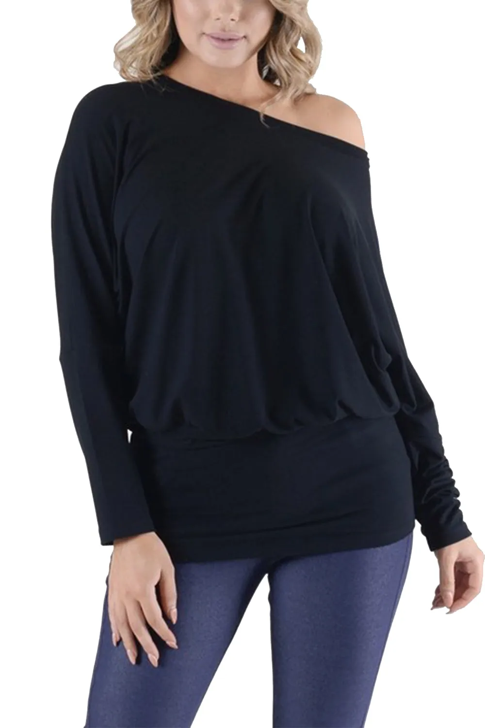 Womens Long Sleeve Batwing Dolman Top