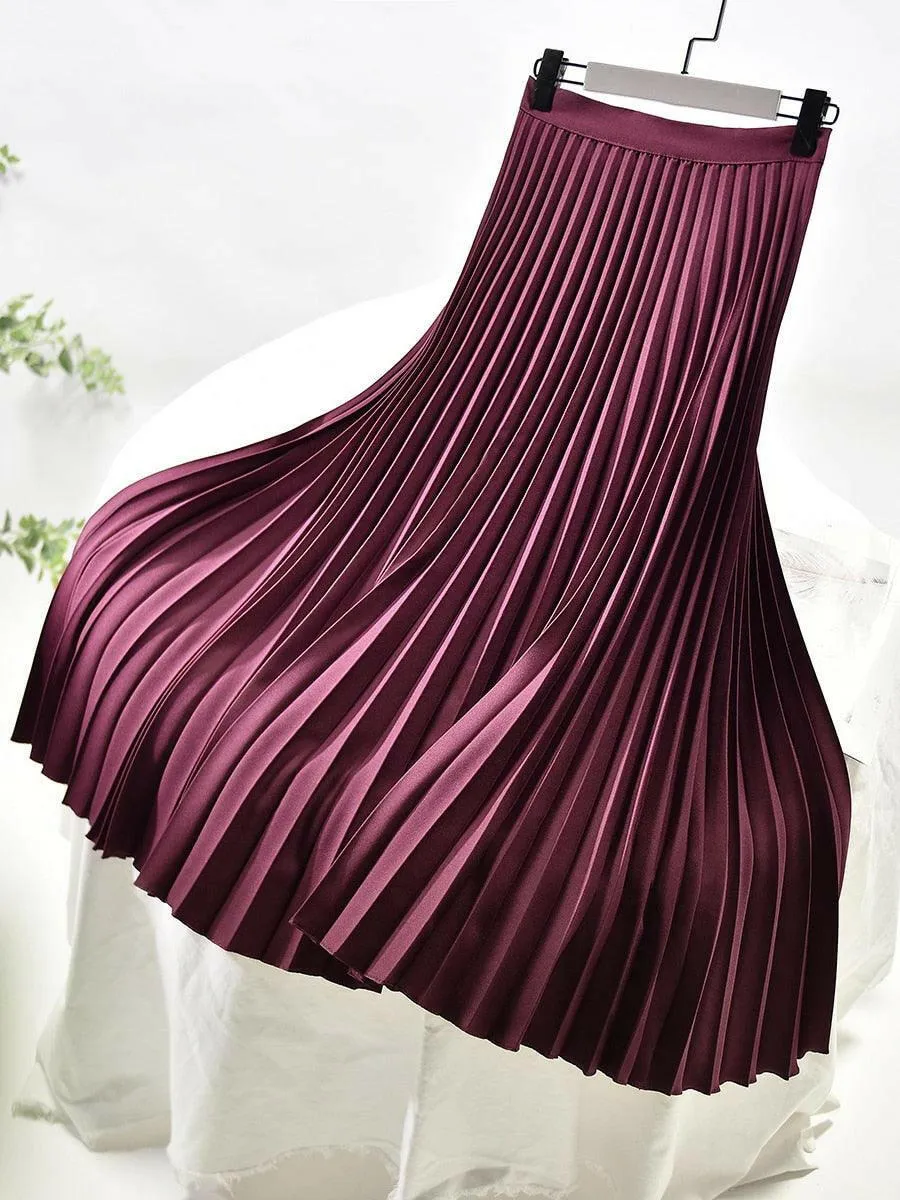 Women's Pleated Long Skirt