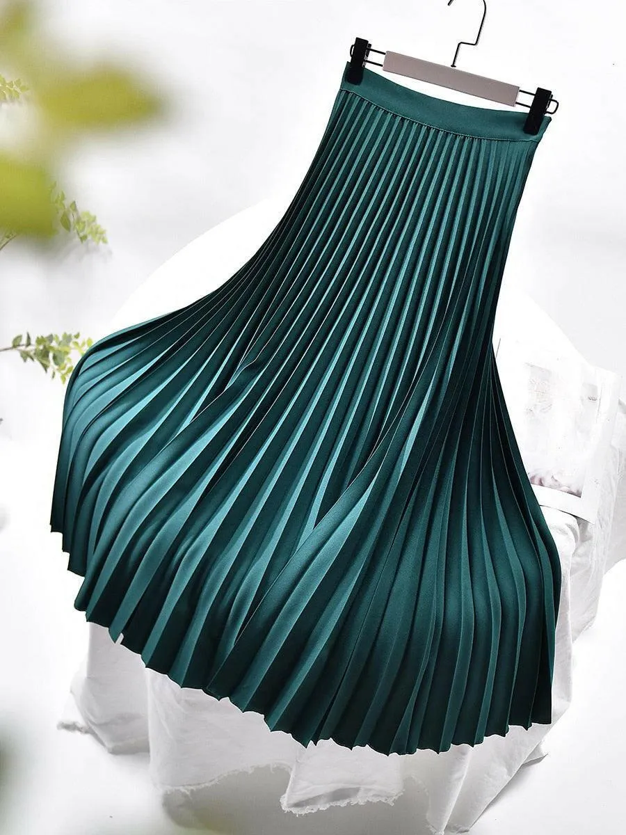 Women's Pleated Long Skirt