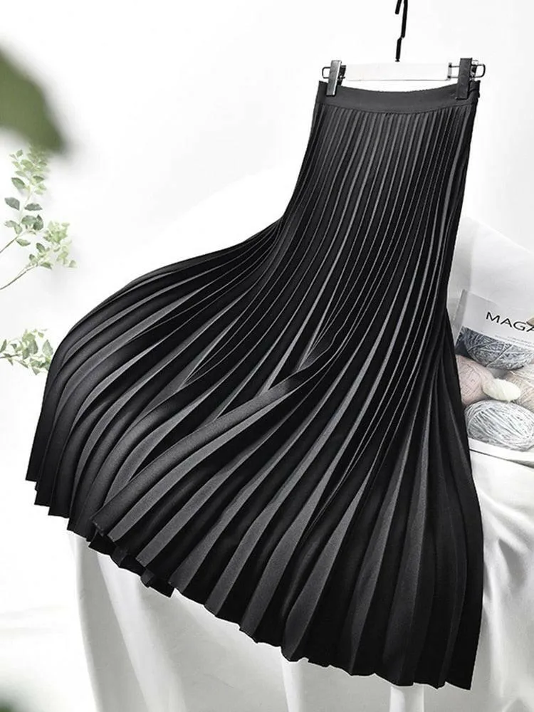 Women's Pleated Long Skirt