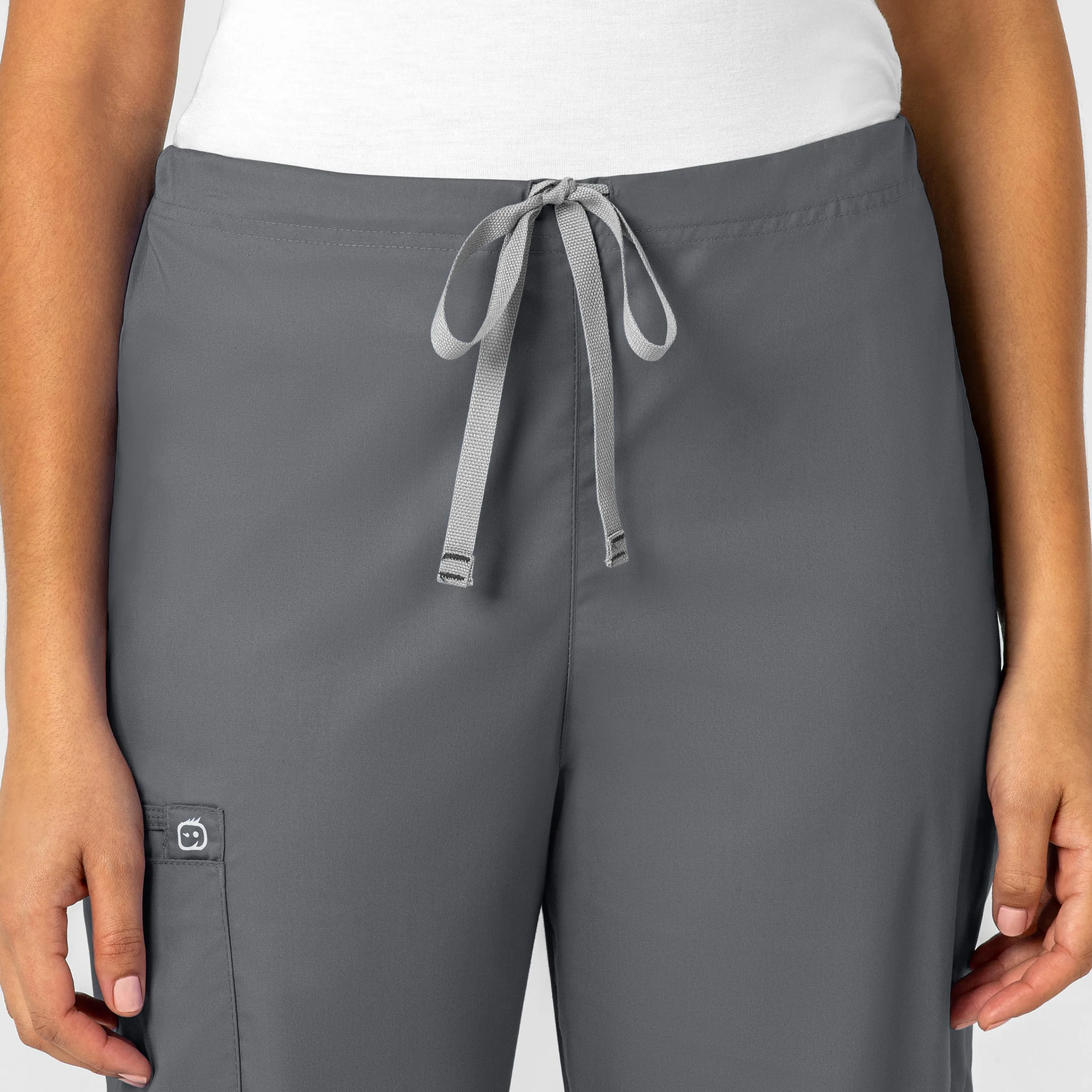 WonderWORK Unisex Drawstring Cargo Scrub Pant - Pewter